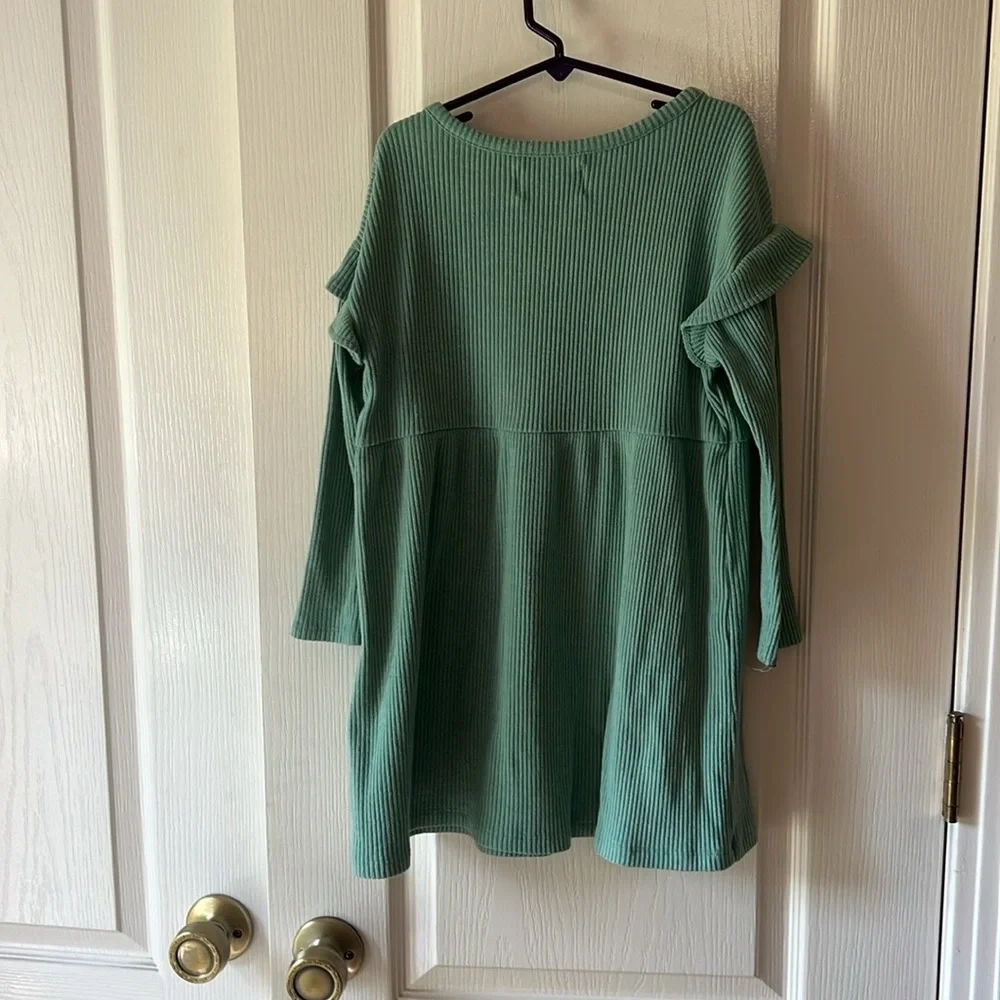 Old Navy green Dress with Ruffle Sleeves
